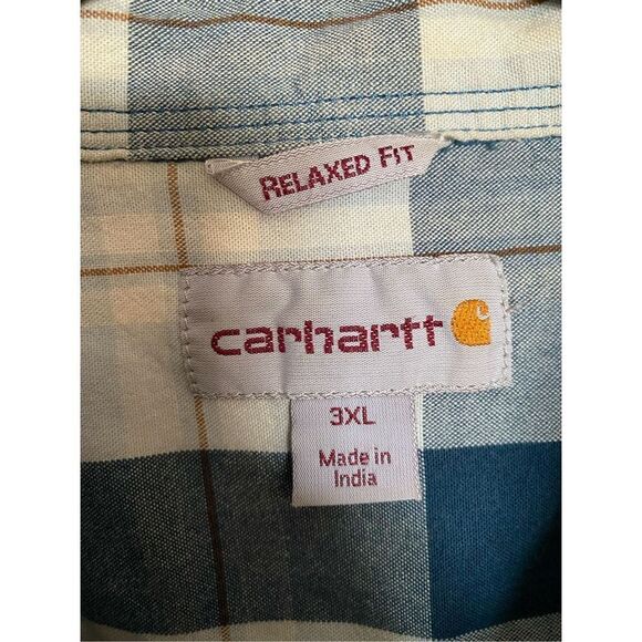 Carhartt men’s plus size plaid button down shirt size 3X - Picture 5 of 5